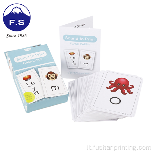 Design di stampa personalizzato Educational Alphabet Flash Cards